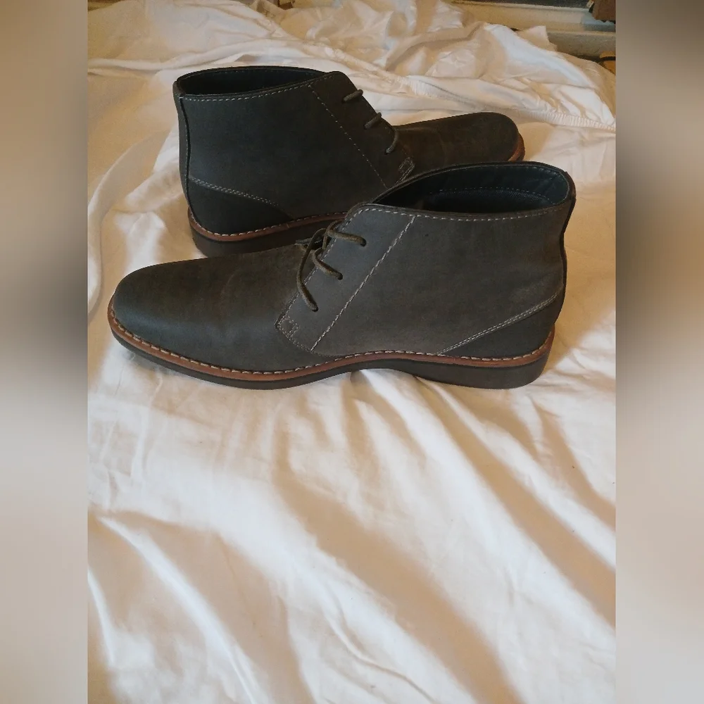 Steve Madden Mens Dark Gray M-Kesk Lace Up Short Boots Size 9.5